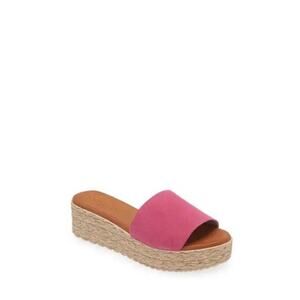 CORDANI Bizzy Espadrille Platform Wedge Slide Sandal Fuchsia Suede US 5 NEW $189